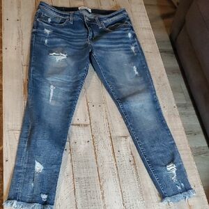 Women’s Distressed Blue Skinny Jeans